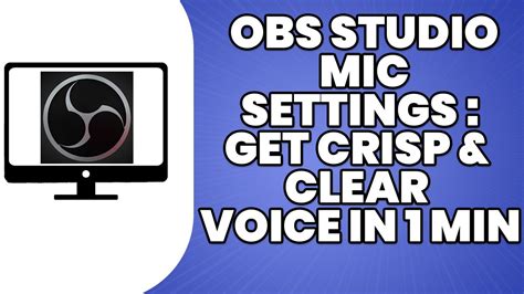 OBS Studio Mic Settings : Get Crisp & Clear Voice in 1 Min [Hindi].